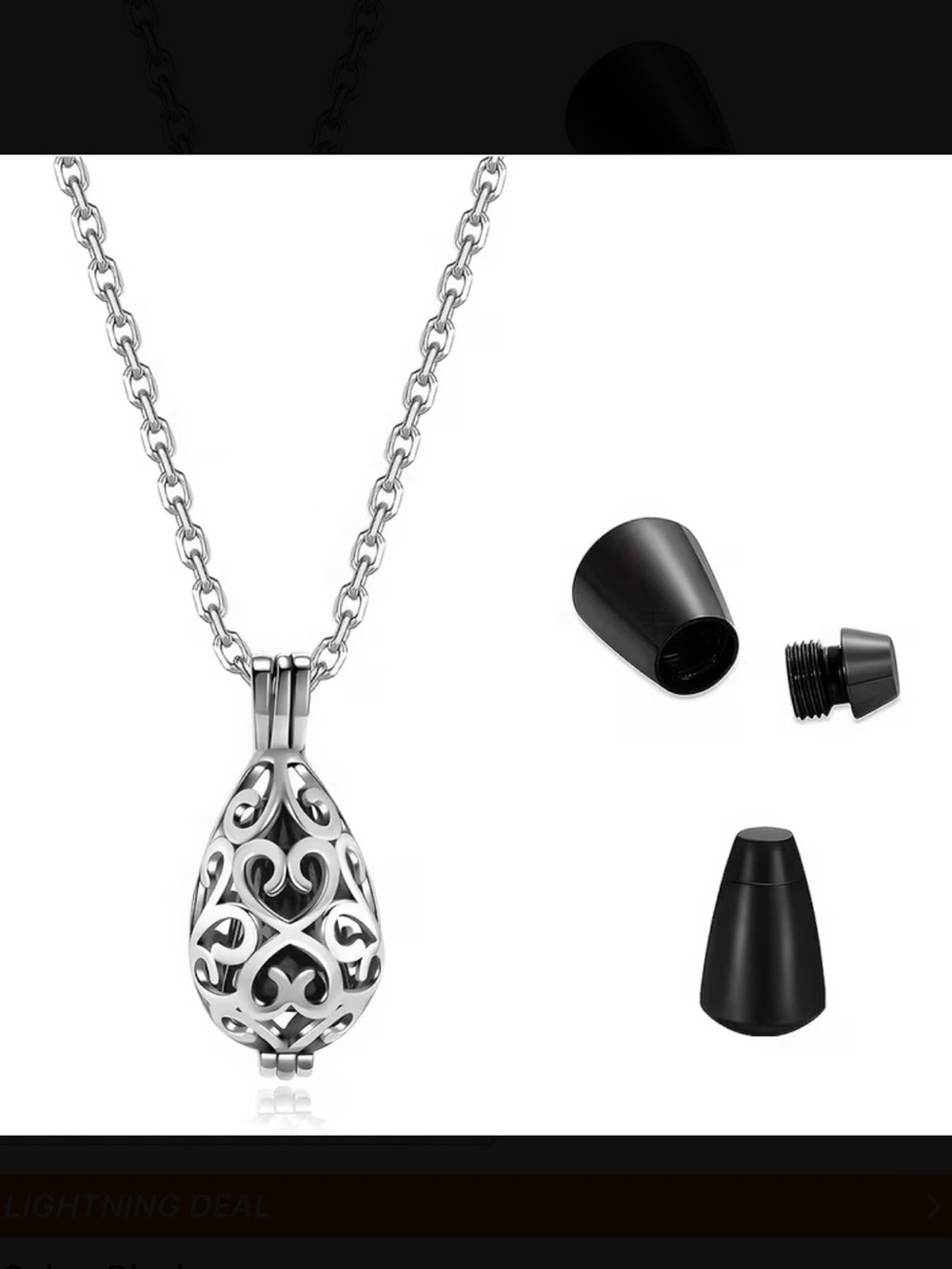 ⭐️ Black Memorial Keepsake Necklace